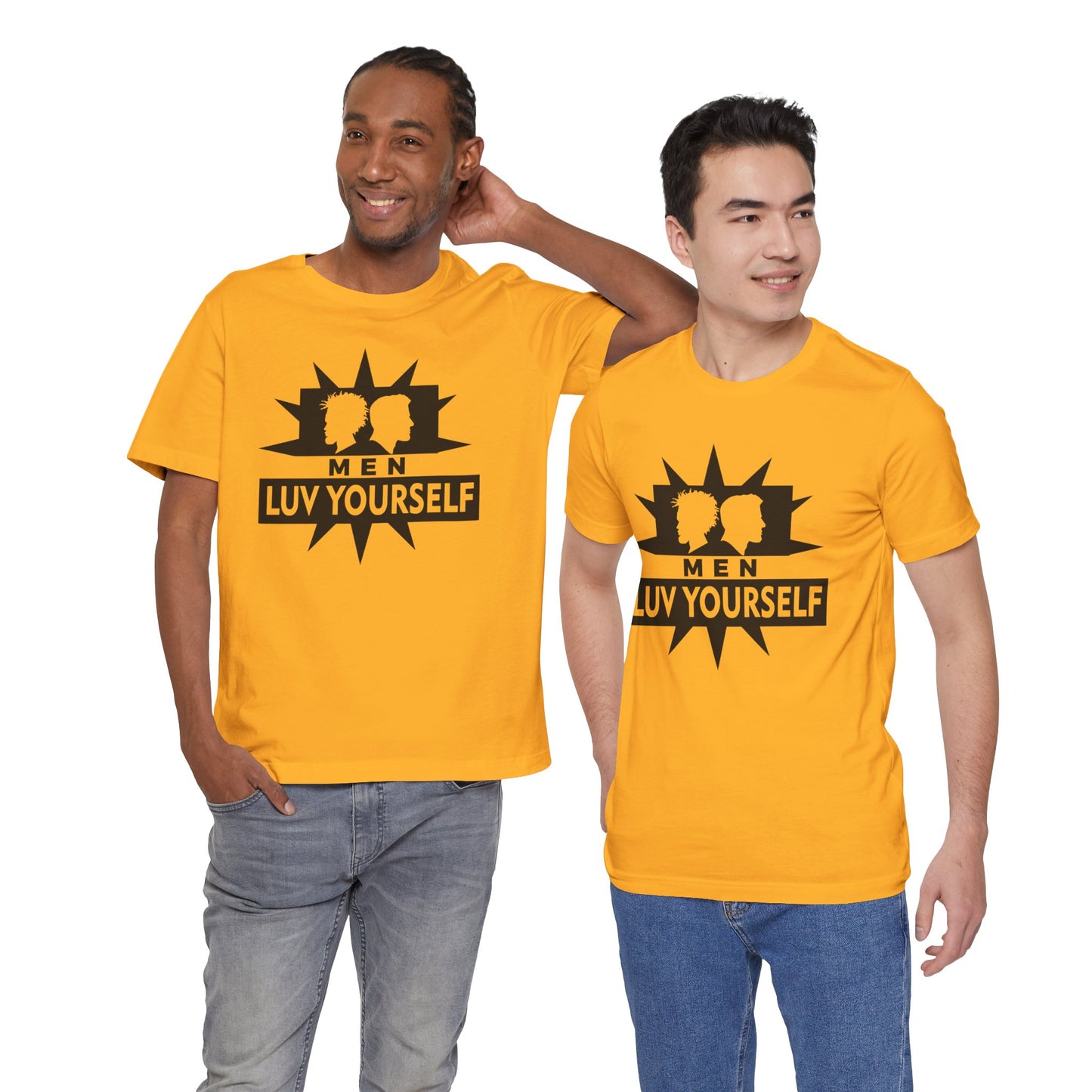 Men's Luv Yourself Unisex Tee for Everyday Wear, Graphic Short Sleeve Shirt, Gift for Friends, Summer Wardrobe Essential, Birthday Present, [...]