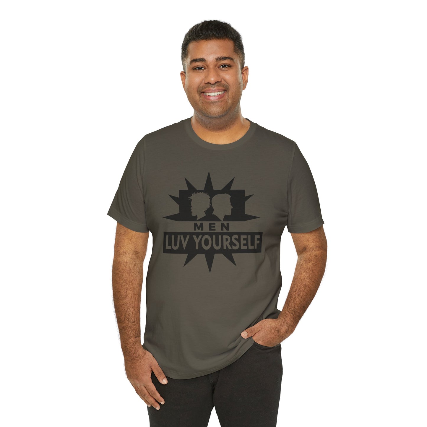 Men's Luv Yourself Unisex Tee for Everyday Wear, Graphic Short Sleeve Shirt, Gift for Friends, Summer Wardrobe Essential, Birthday Present, [...]
