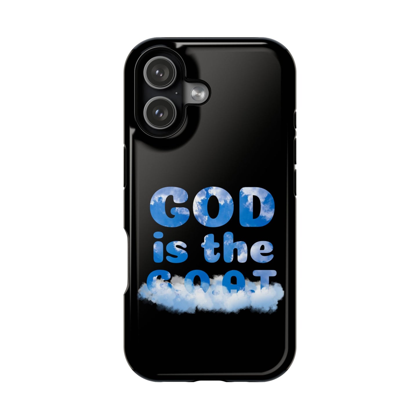 Magnetic Phone Cases with Inspirational Cloud Design | God is the G.O.A.T. | Durable, Impact-Resistant Protection, Best Gift Idea, [...]