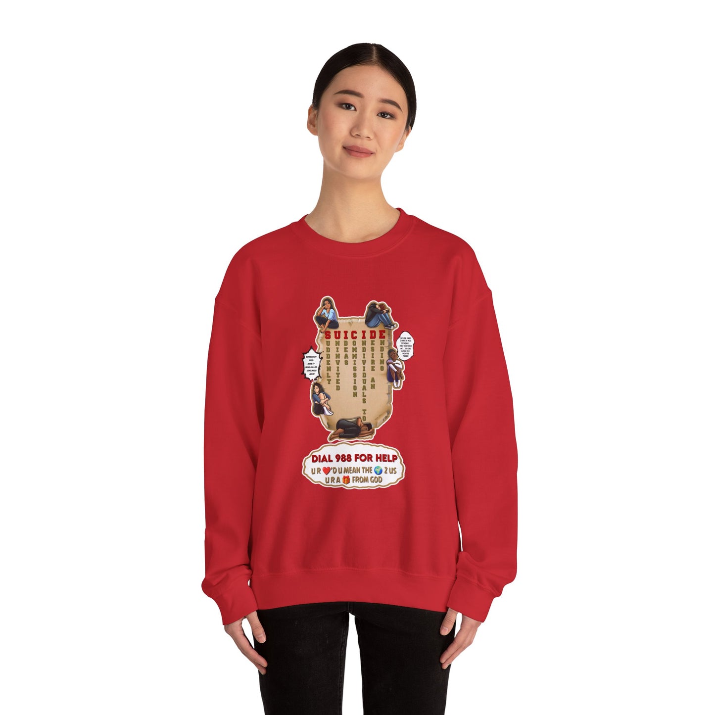 Suicide Awareness Crewneck Sweatshirt, Mental Health Support Gift, Unisex Sweatshirt, Valentine's Day Gift, Cozy Apparel, [...]