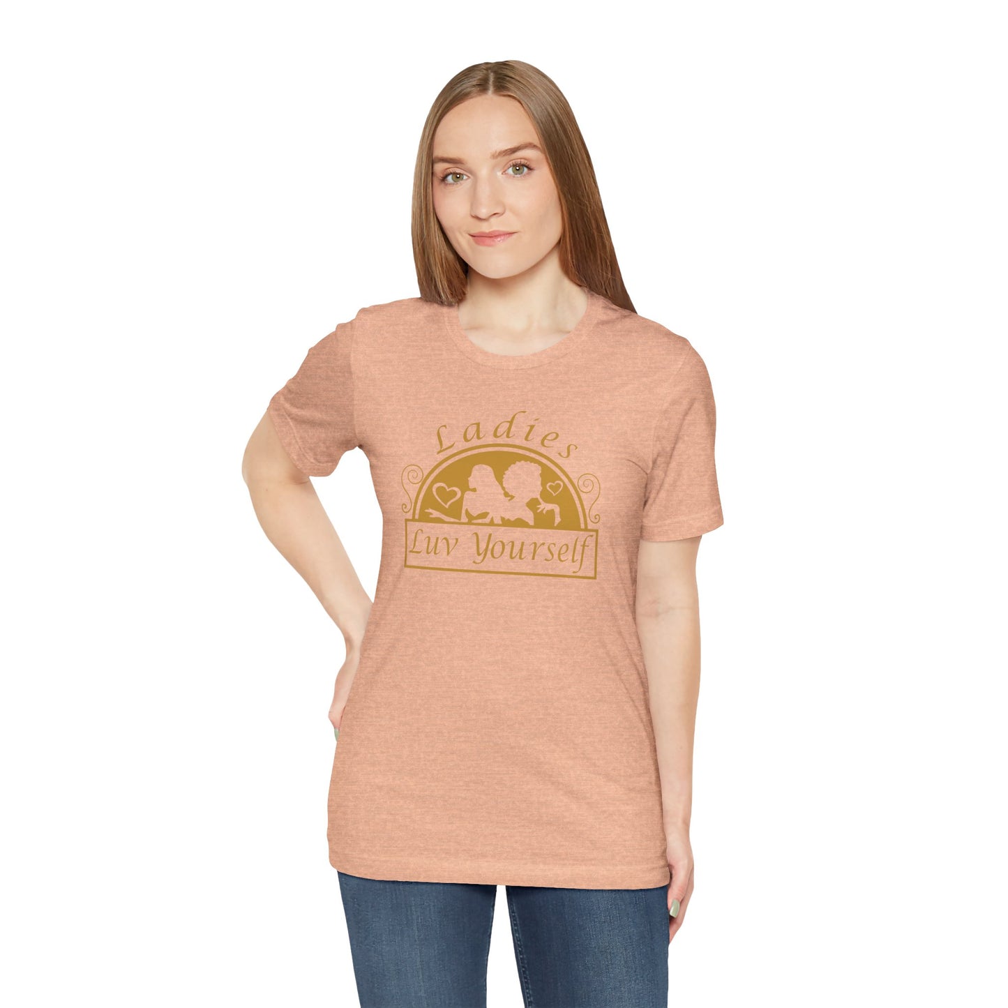 Ladies Luv Yourself Casual Unisex Tee for Everyday Wear, Graphic Short Sleeve Shirt, Gift for Friends, Summer Wardrobe Essential, Birthday Present, [...]