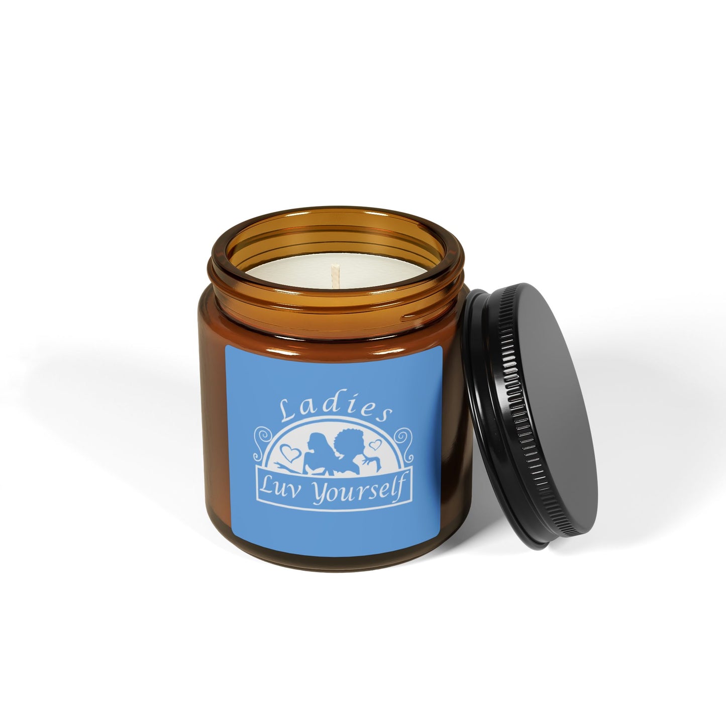 Ladies Luv Yourself Scented Soy Candle - Self-Care Gift, Home Decor, Relaxation Gift, Unique Candle, Amber Jar Candle