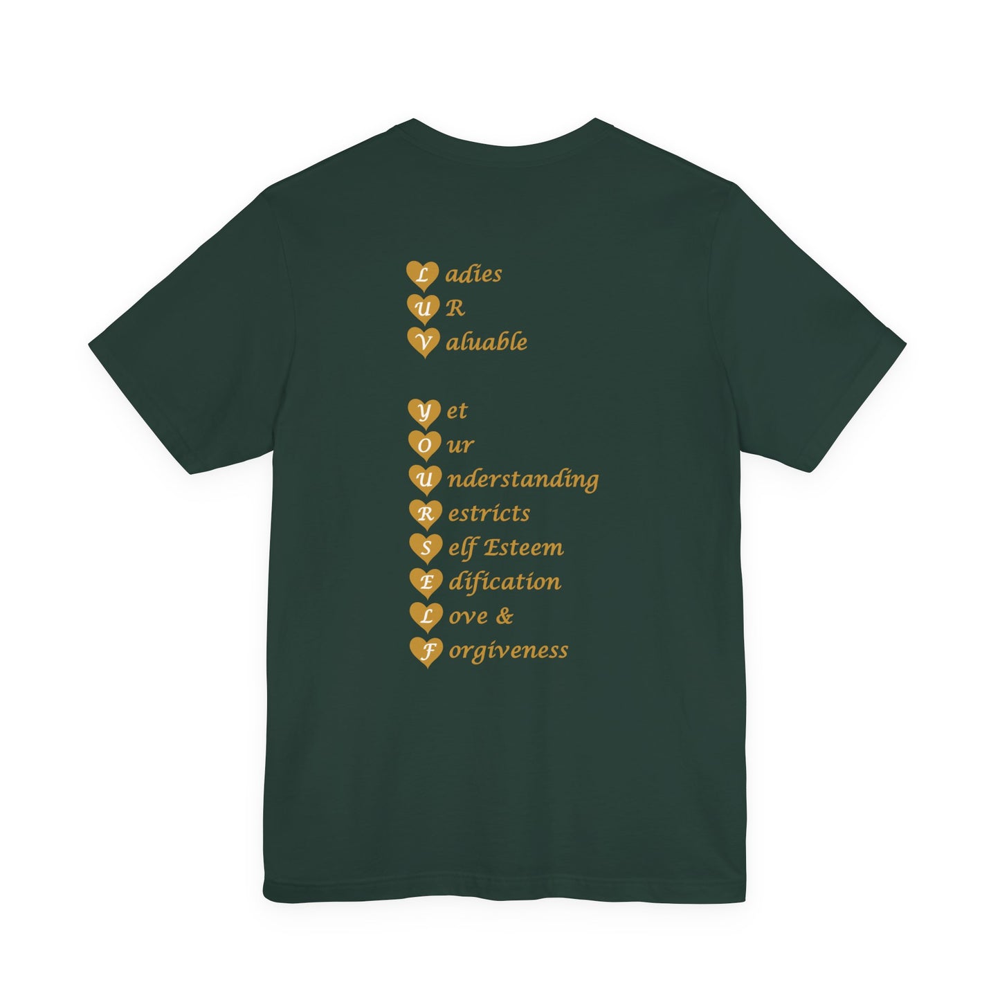 Ladies Luv Yourself Casual Unisex Tee for Everyday Wear, Graphic Short Sleeve Shirt, Gift for Friends, Summer Wardrobe Essential, Birthday Present, [...]