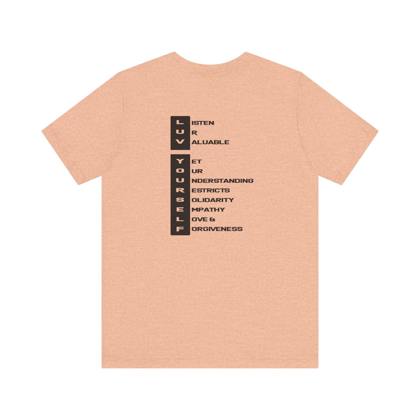 Men's Luv Yourself Unisex Tee for Everyday Wear, Graphic Short Sleeve Shirt, Gift for Friends, Summer Wardrobe Essential, Birthday Present, [...]
