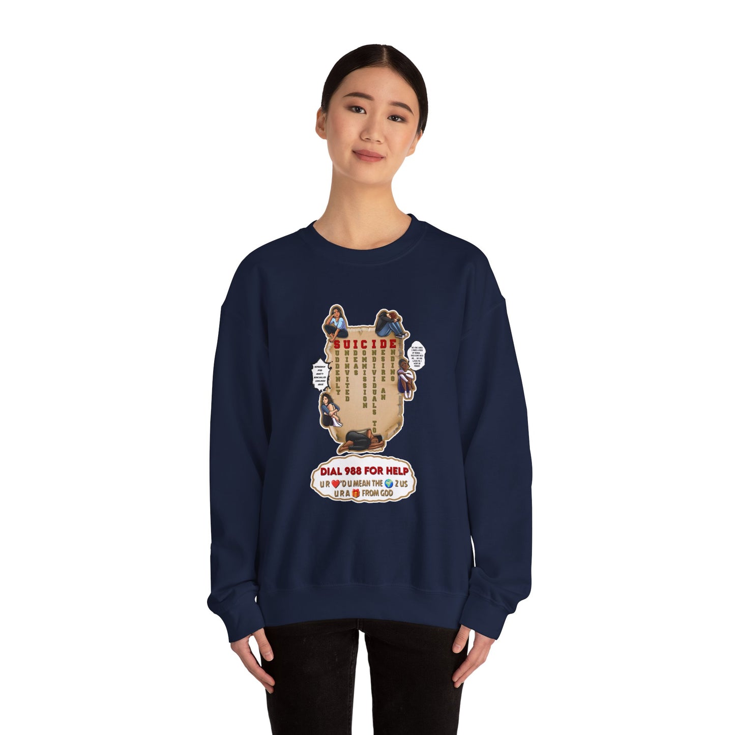 Suicide Awareness Crewneck Sweatshirt, Mental Health Support Gift, Unisex Sweatshirt, Valentine's Day Gift, Cozy Apparel, [...]