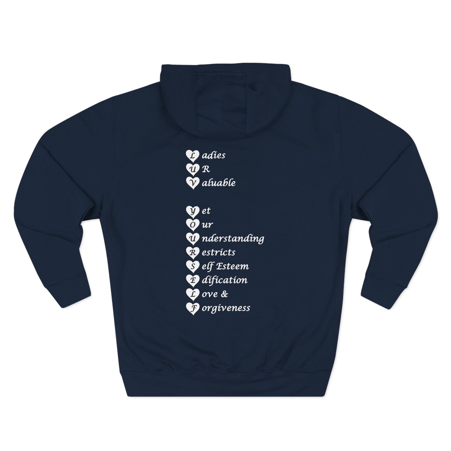 Empowering Fleece Hoodie for Self-Love & Confidence | Unisex Sweatshirt, Cozy Winter Wear, Gift for Her, Inspirational Apparel