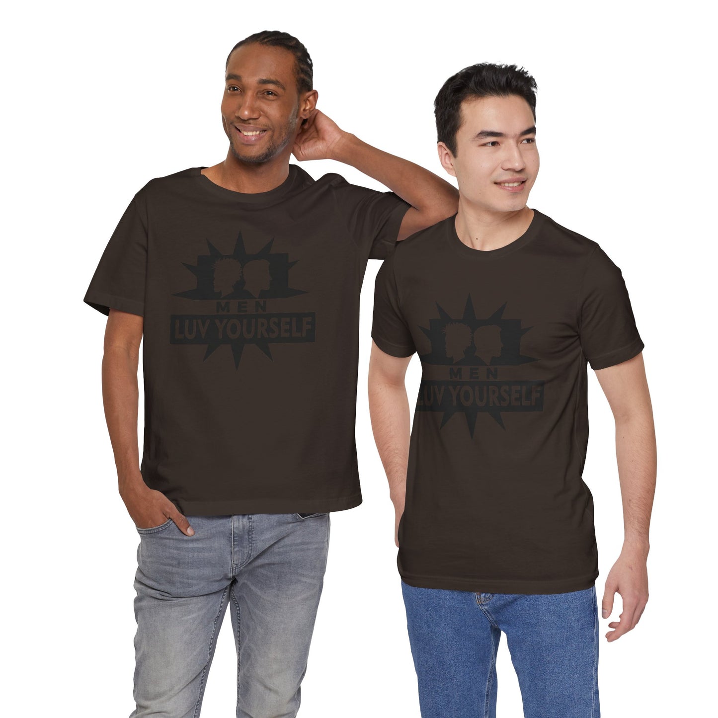 Men's Luv Yourself Unisex Tee for Everyday Wear, Graphic Short Sleeve Shirt, Gift for Friends, Summer Wardrobe Essential, Birthday Present, [...]