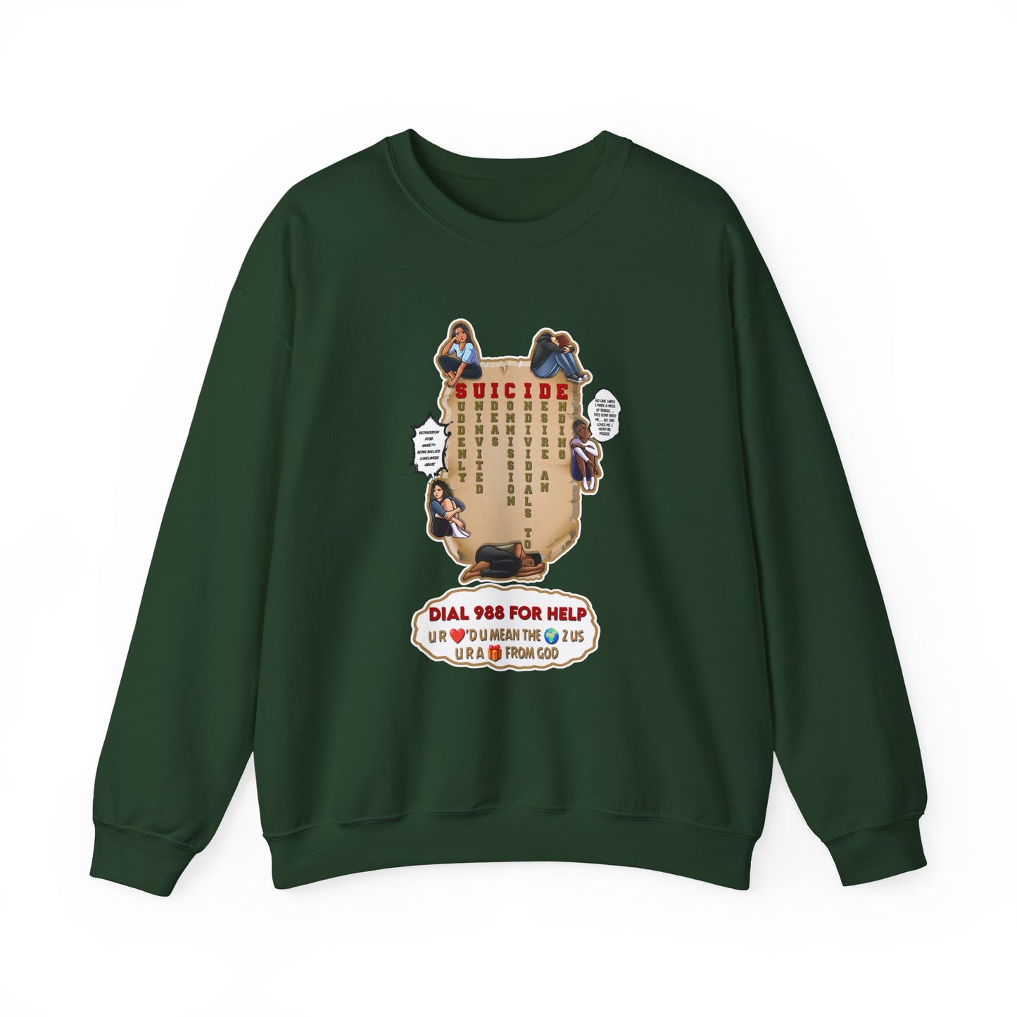 Suicide Awareness Crewneck Sweatshirt, Mental Health Support Gift, Unisex Sweatshirt, Valentine's Day Gift, Cozy Apparel, [...]
