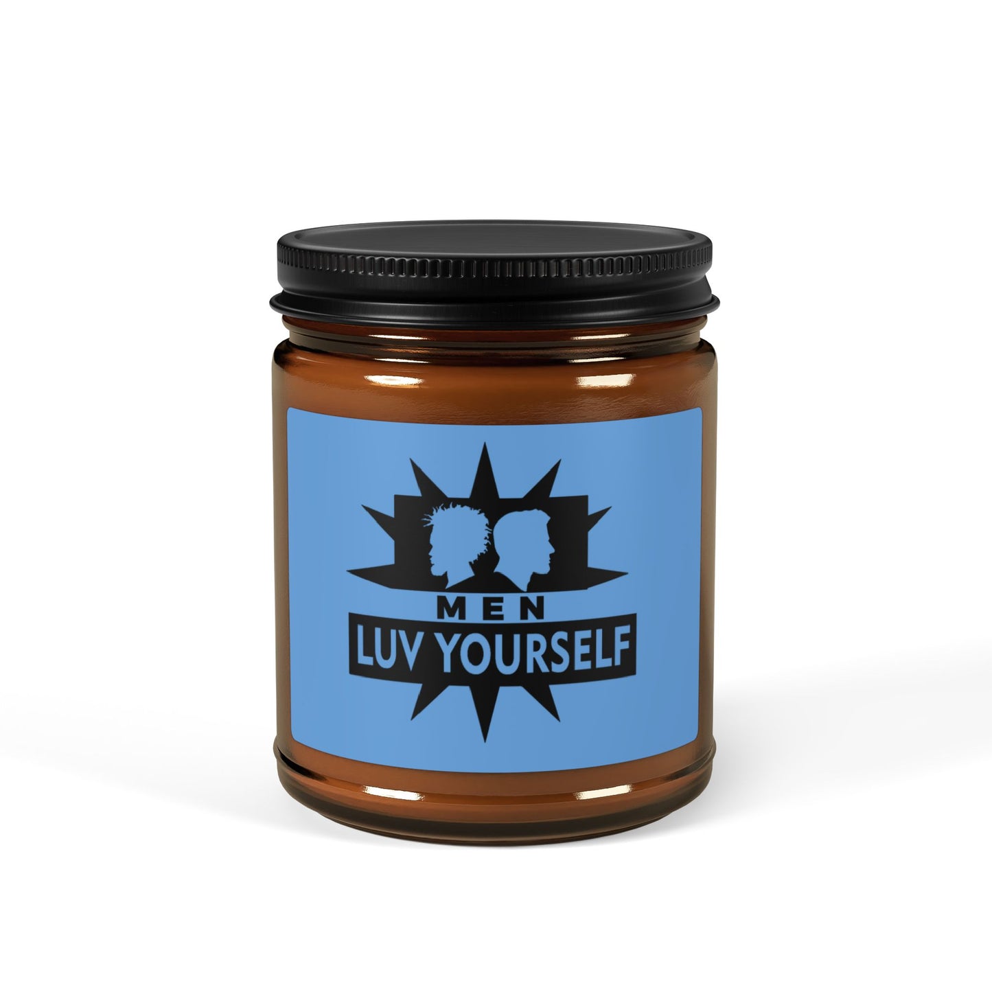 Luv Yourself Scented Soy Candle - Self-Care Gift, Home Decor, Relaxation Gift, Unique Candle, Amber Jar Candle