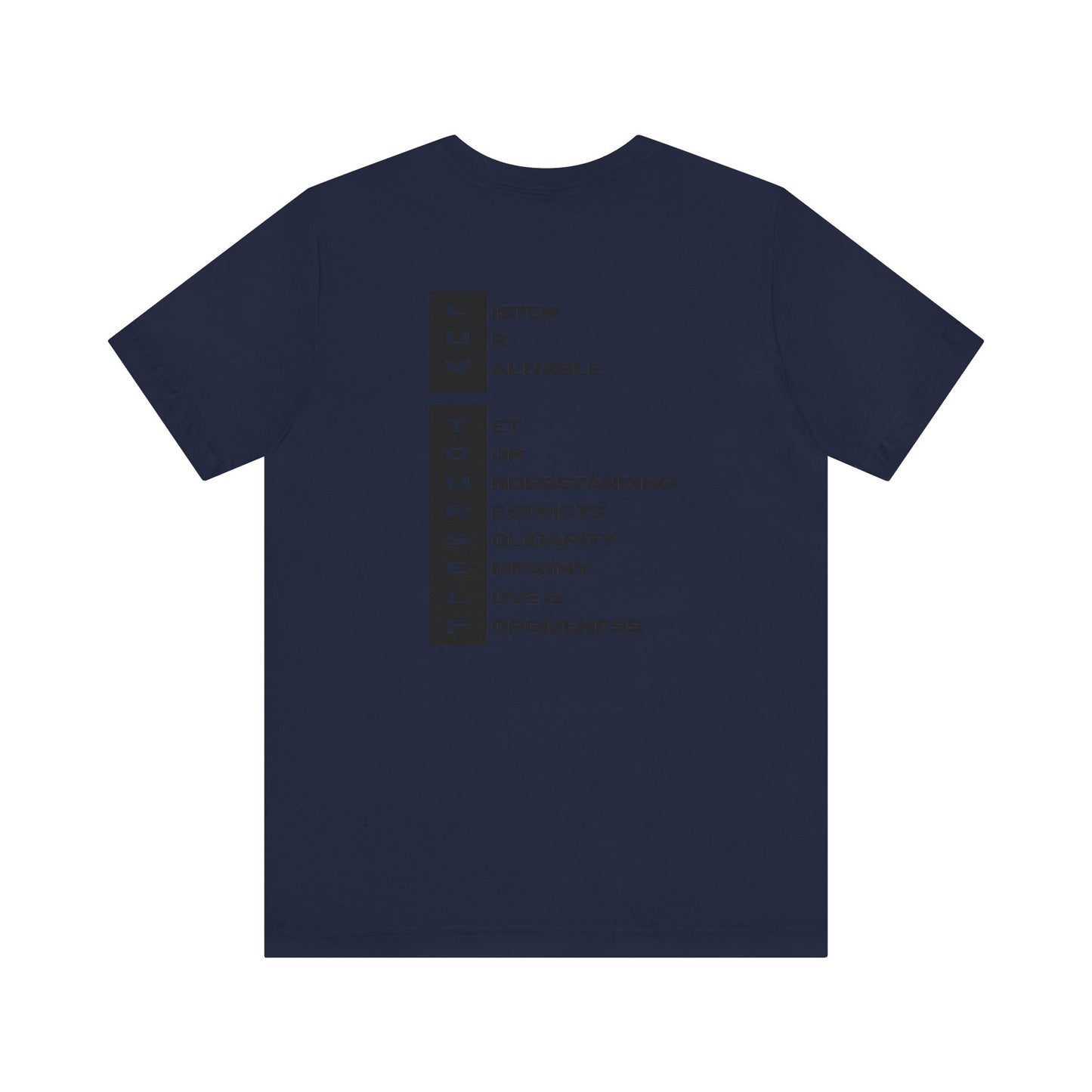 Men's Luv Yourself Unisex Tee for Everyday Wear, Graphic Short Sleeve Shirt, Gift for Friends, Summer Wardrobe Essential, Birthday Present, [...]