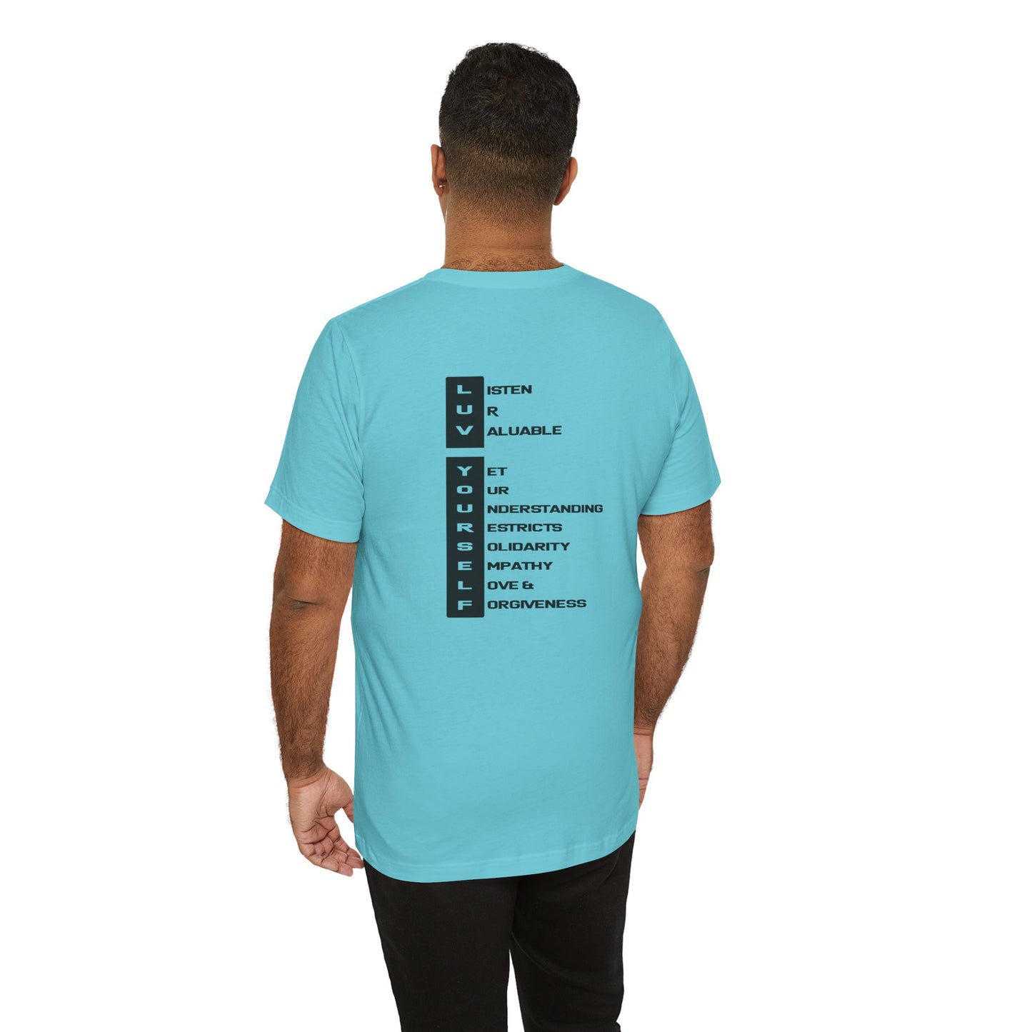 Men's Luv Yourself Unisex Tee for Everyday Wear, Graphic Short Sleeve Shirt, Gift for Friends, Summer Wardrobe Essential, Birthday Present, [...]