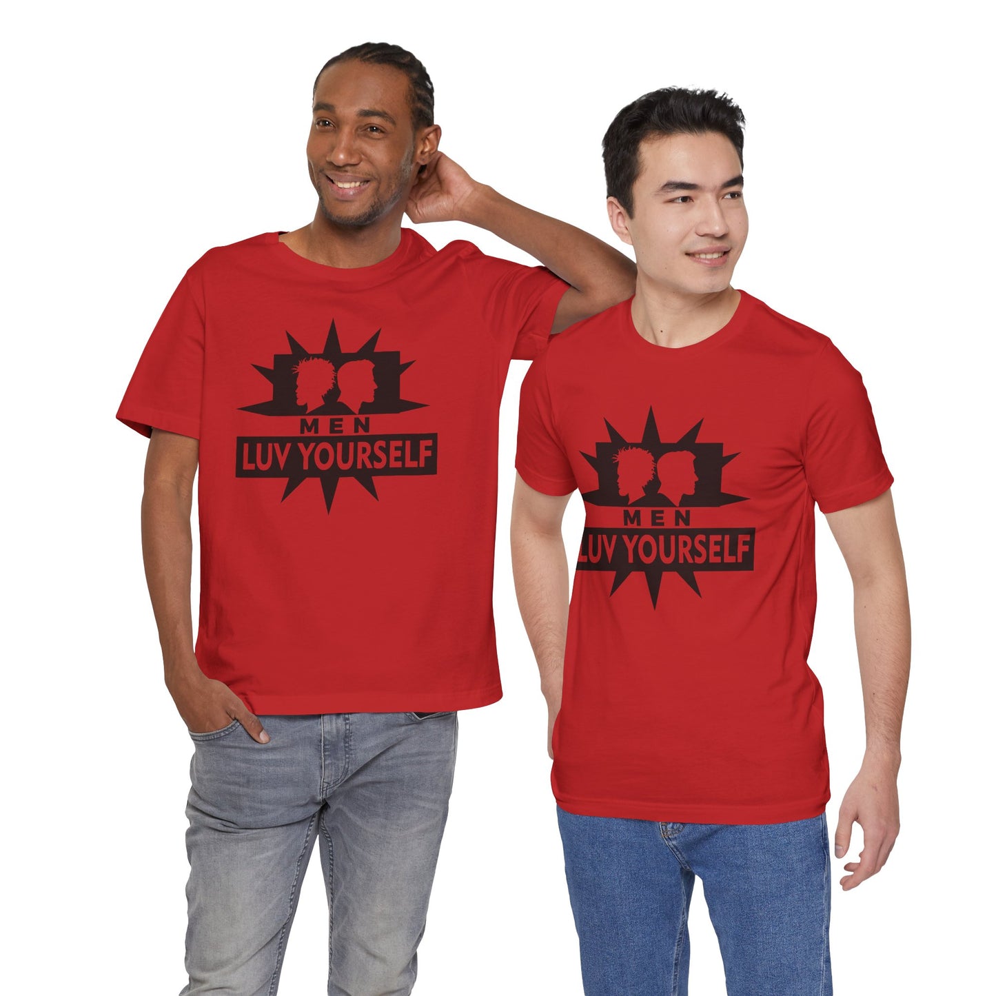 Men's Luv Yourself Unisex Tee for Everyday Wear, Graphic Short Sleeve Shirt, Gift for Friends, Summer Wardrobe Essential, Birthday Present, [...]