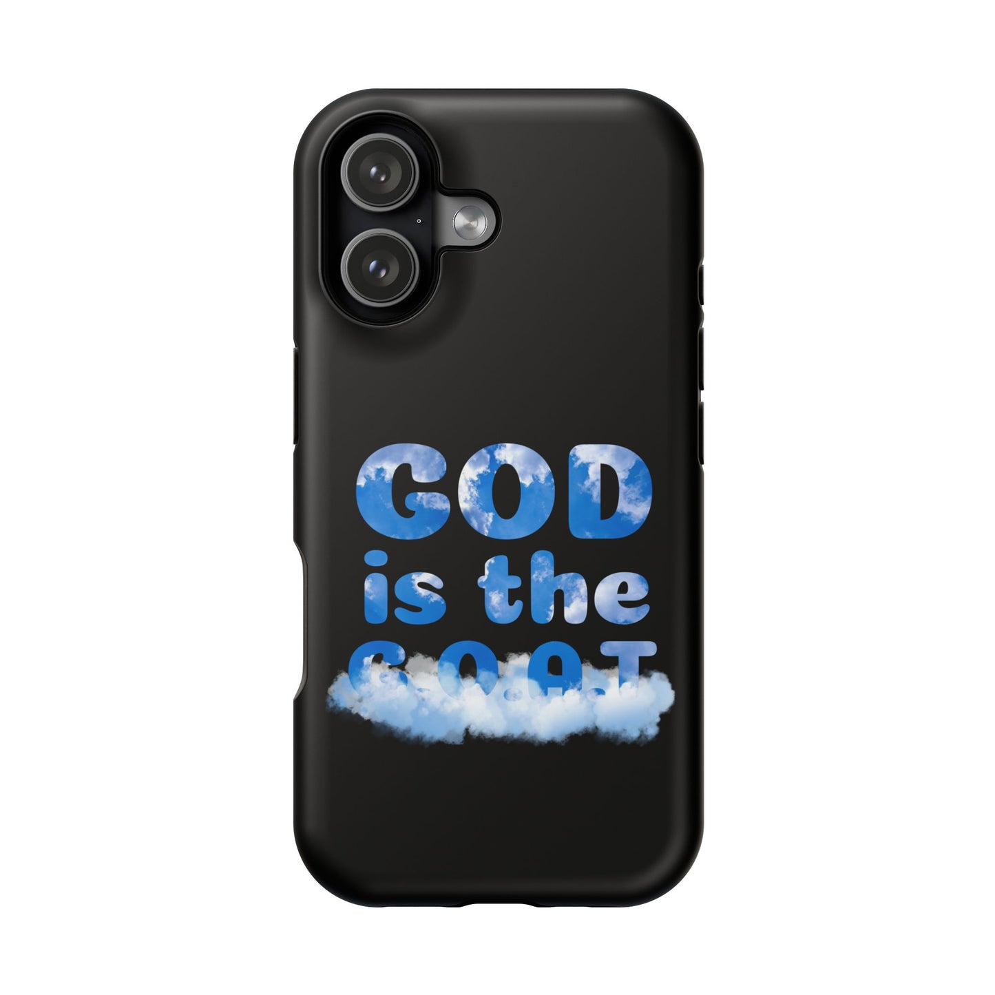 Magnetic Phone Cases with Inspirational Cloud Design | God is the G.O.A.T. | Durable, Impact-Resistant Protection, Best Gift Idea, [...]