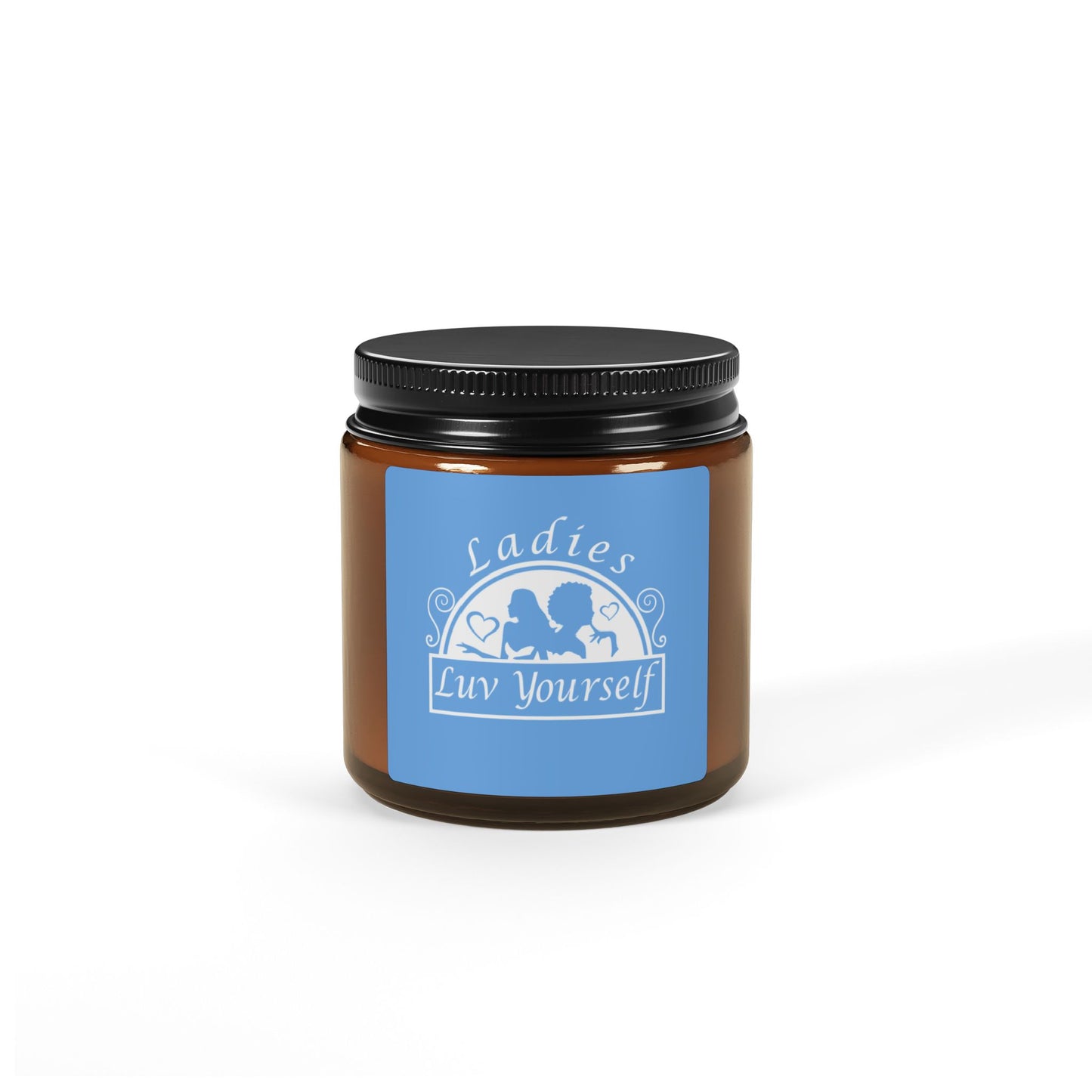 Ladies Luv Yourself Scented Soy Candle - Self-Care Gift, Home Decor, Relaxation Gift, Unique Candle, Amber Jar Candle