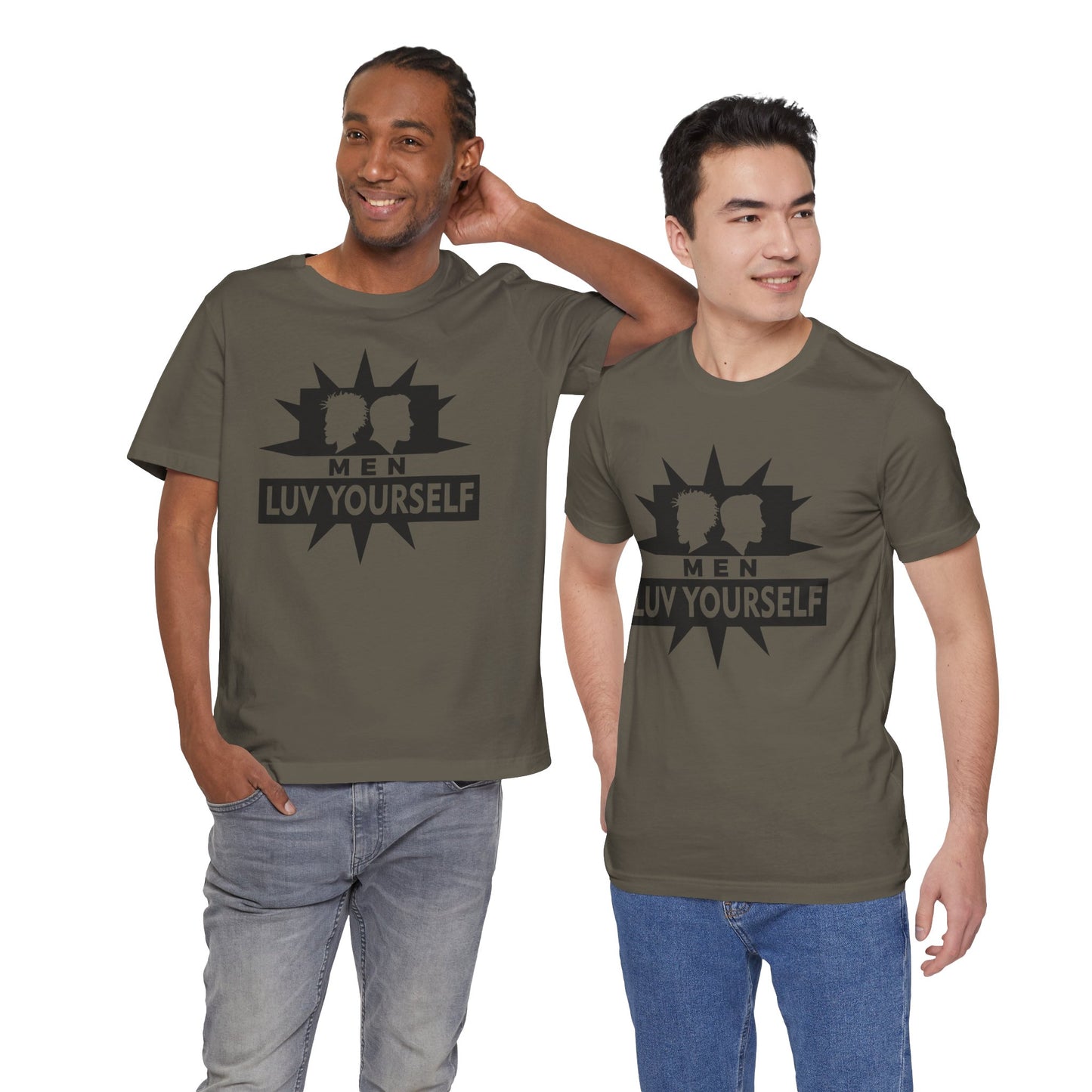 Men's Luv Yourself Unisex Tee for Everyday Wear, Graphic Short Sleeve Shirt, Gift for Friends, Summer Wardrobe Essential, Birthday Present, [...]