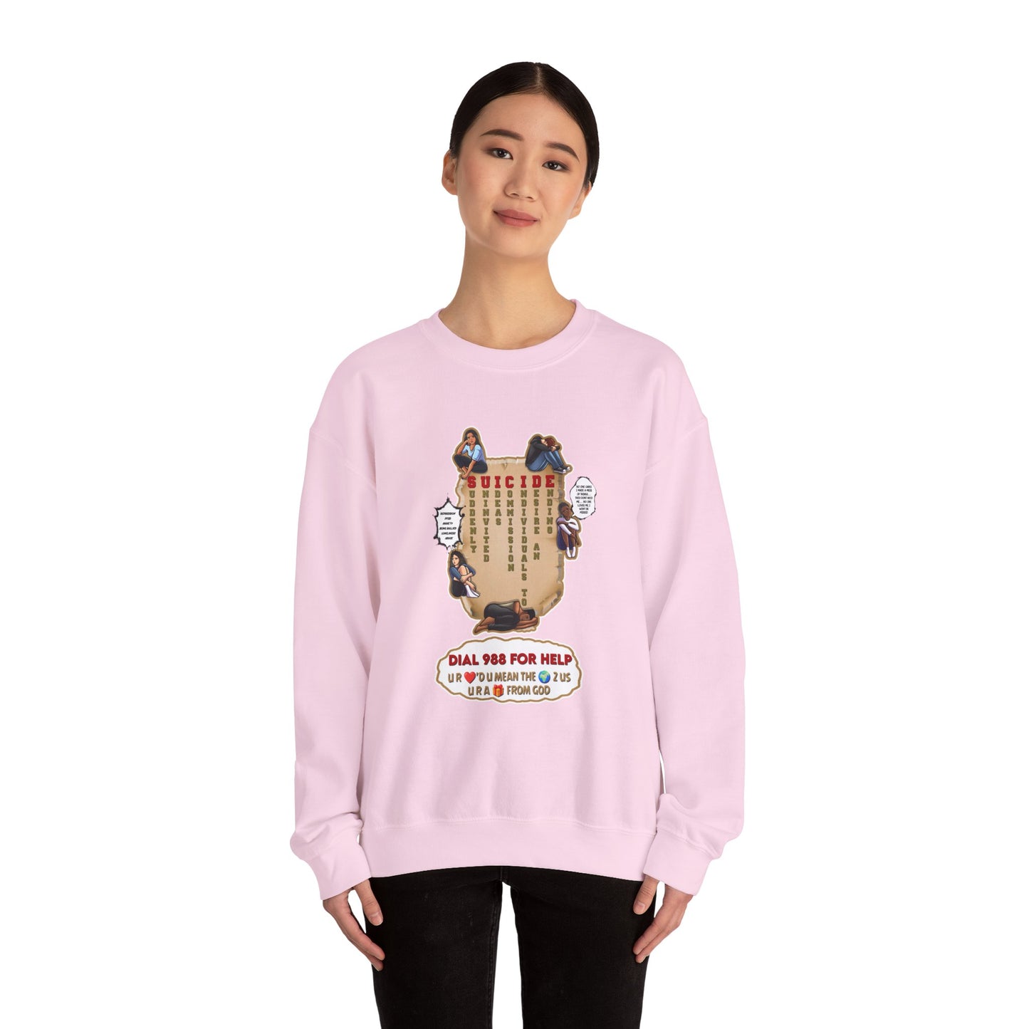Suicide Awareness Crewneck Sweatshirt, Mental Health Support Gift, Unisex Sweatshirt, Valentine's Day Gift, Cozy Apparel, [...]