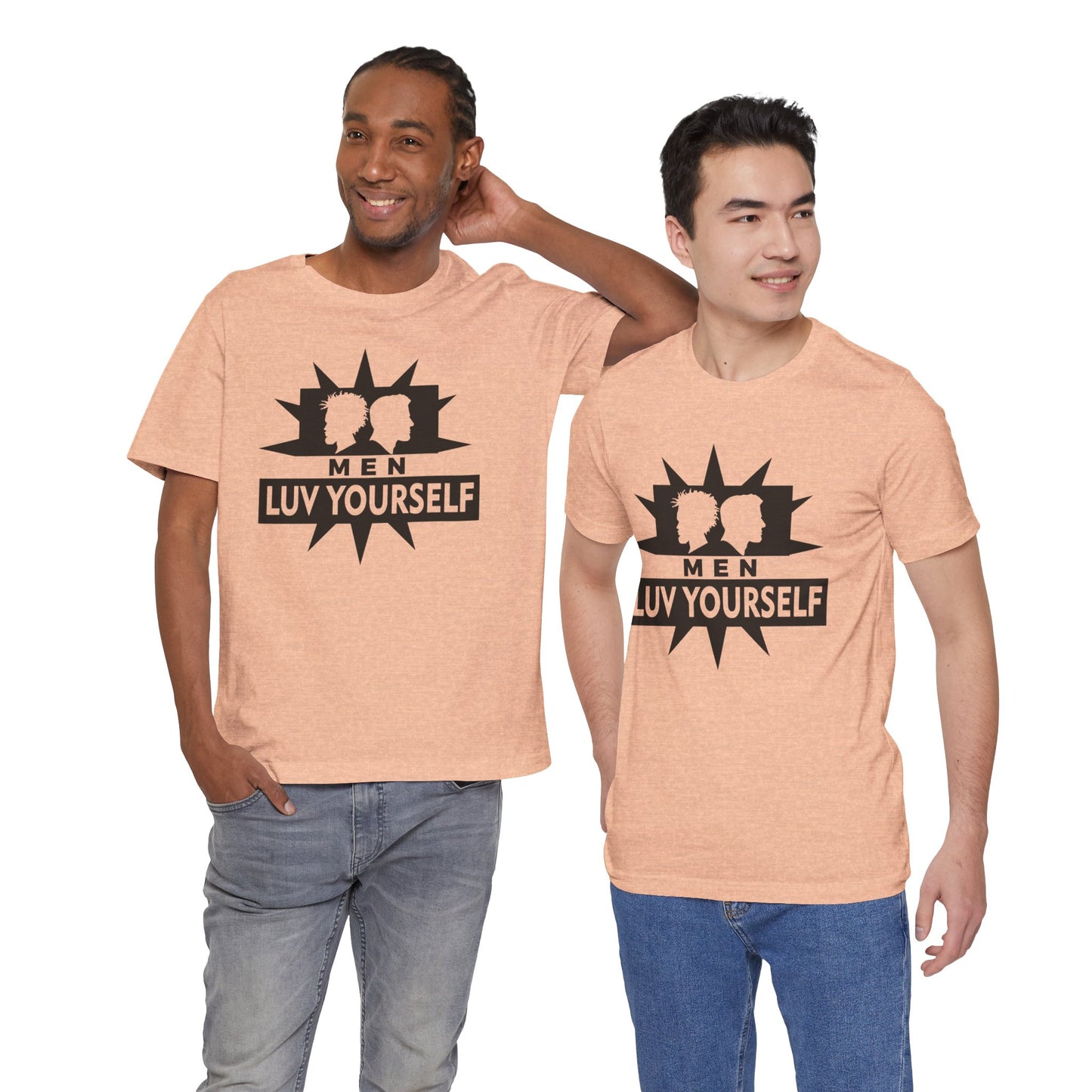 Men's Luv Yourself Unisex Tee for Everyday Wear, Graphic Short Sleeve Shirt, Gift for Friends, Summer Wardrobe Essential, Birthday Present, [...]