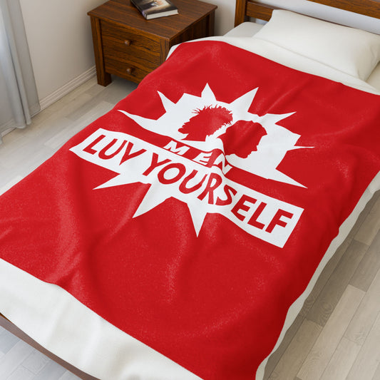 Men Luv Yourself Velveteen Plush Blanket