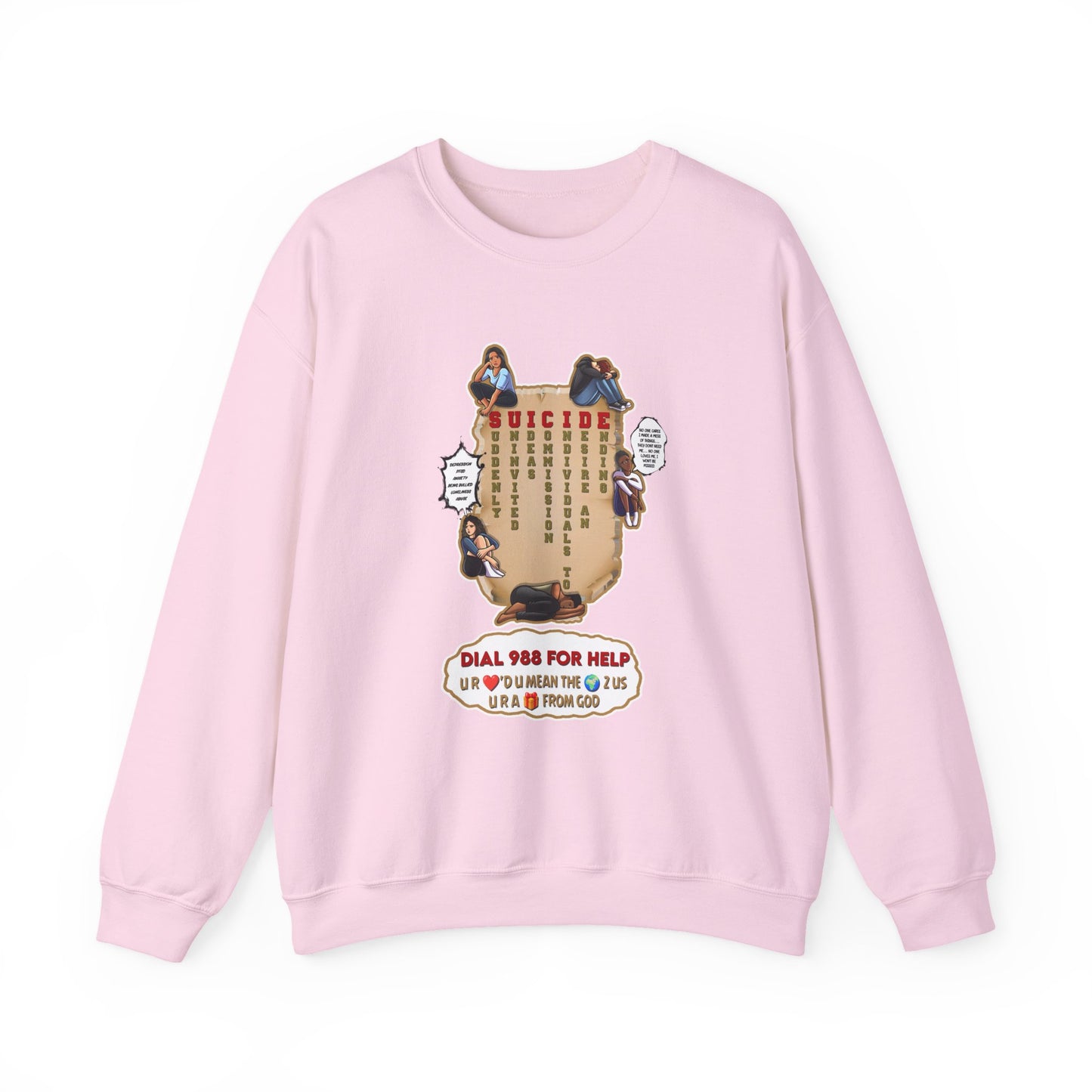 Suicide Awareness Crewneck Sweatshirt, Mental Health Support Gift, Unisex Sweatshirt, Valentine's Day Gift, Cozy Apparel, [...]