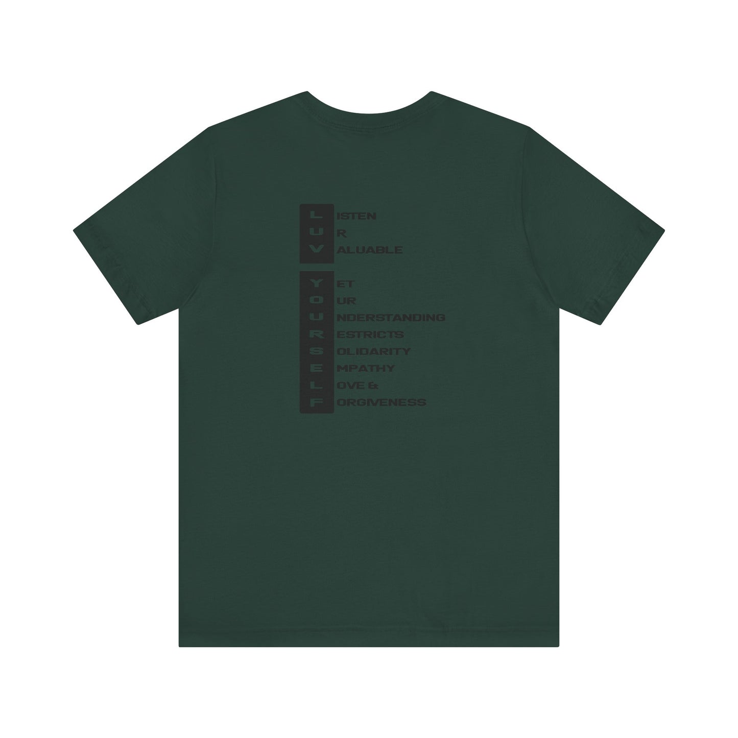 Men's Luv Yourself Unisex Tee for Everyday Wear, Graphic Short Sleeve Shirt, Gift for Friends, Summer Wardrobe Essential, Birthday Present, [...]