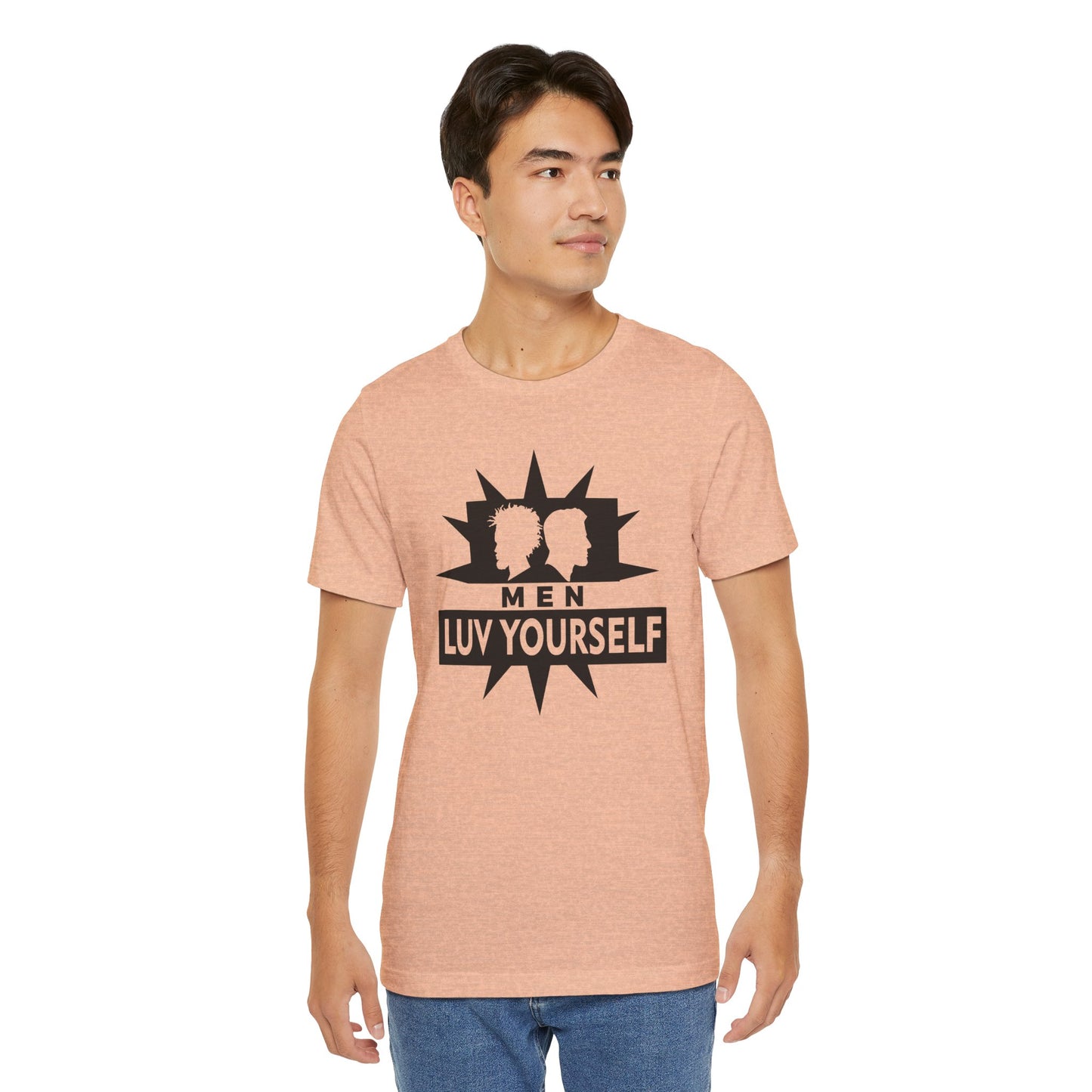 Men's Luv Yourself Unisex Tee for Everyday Wear, Graphic Short Sleeve Shirt, Gift for Friends, Summer Wardrobe Essential, Birthday Present, [...]