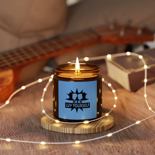 Luv Yourself Scented Soy Candle - Self-Care Gift, Home Decor, Relaxation Gift, Unique Candle, Amber Jar Candle