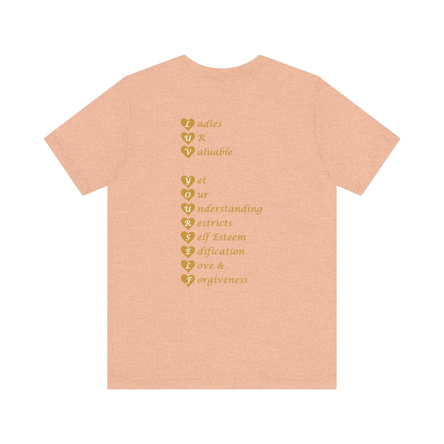 Ladies Luv Yourself Casual Unisex Tee for Everyday Wear, Graphic Short Sleeve Shirt, Gift for Friends, Summer Wardrobe Essential, Birthday Present, [...]