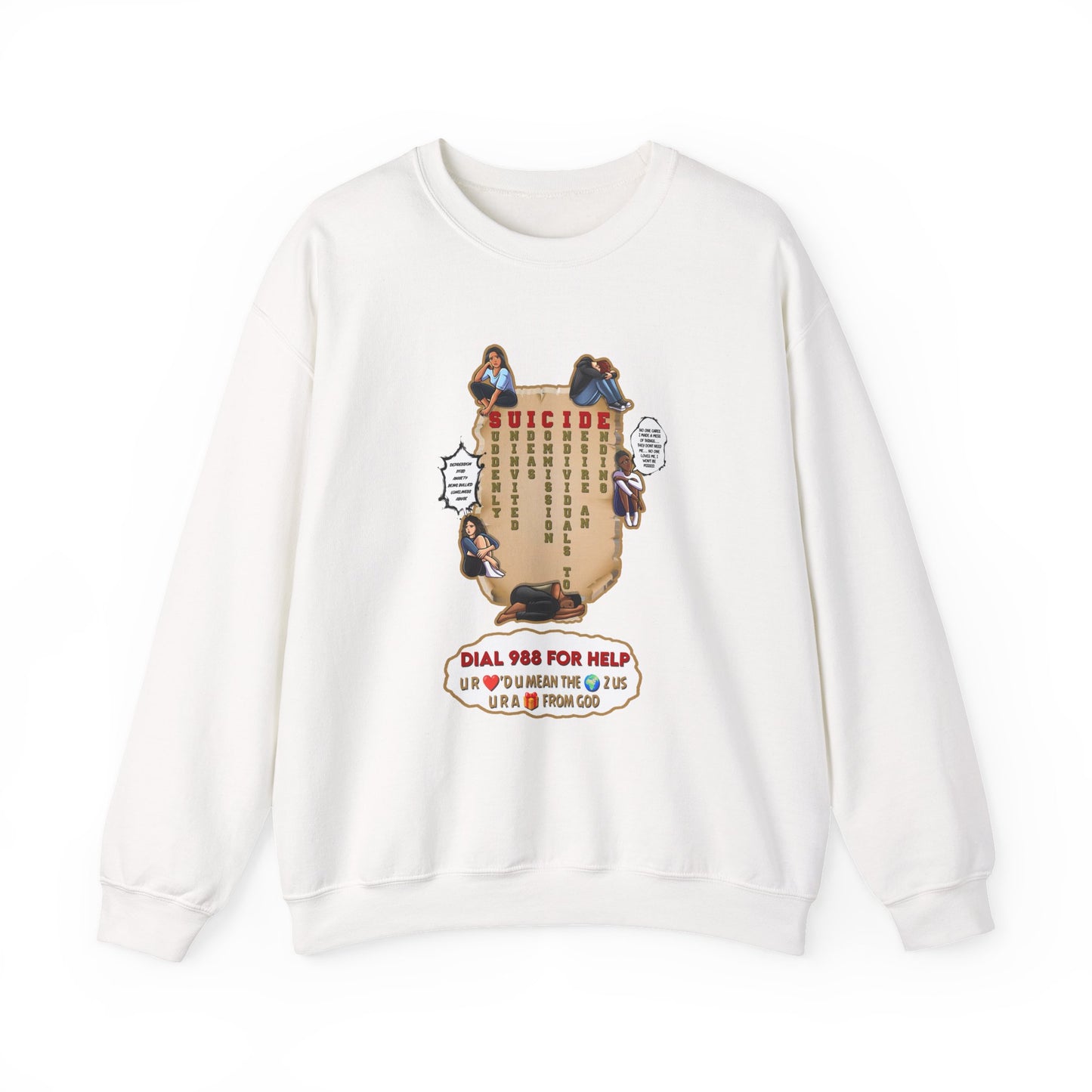 Suicide Awareness Crewneck Sweatshirt, Mental Health Support Gift, Unisex Sweatshirt, Valentine's Day Gift, Cozy Apparel, [...]