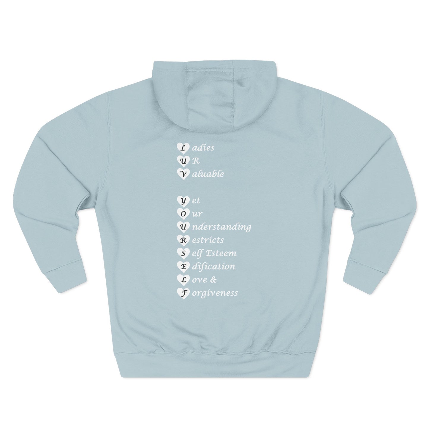 Empowering Fleece Hoodie for Self-Love & Confidence | Unisex Sweatshirt, Cozy Winter Wear, Gift for Her, Inspirational Apparel