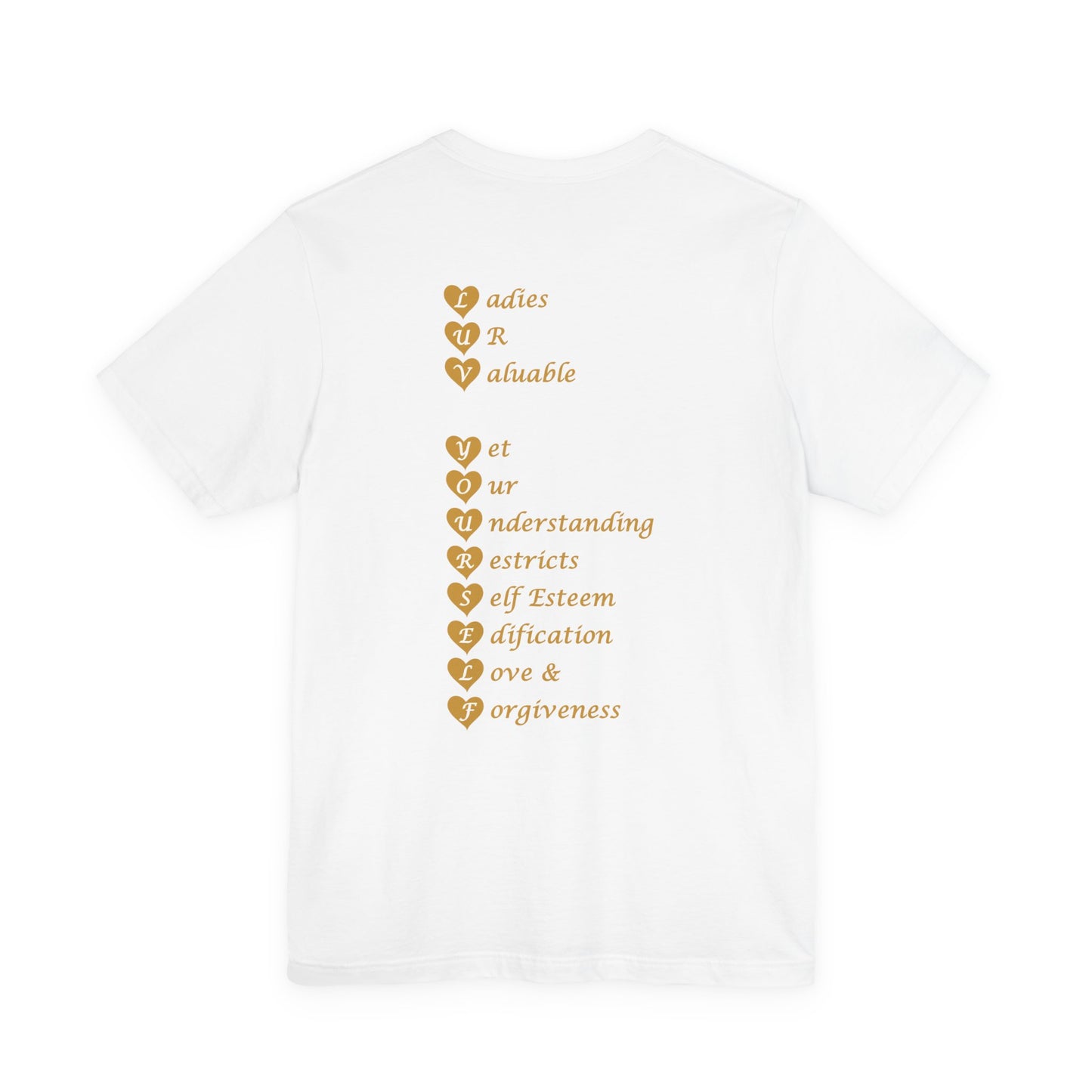 Ladies Luv Yourself Casual Unisex Tee for Everyday Wear, Graphic Short Sleeve Shirt, Gift for Friends, Summer Wardrobe Essential, Birthday Present, [...]