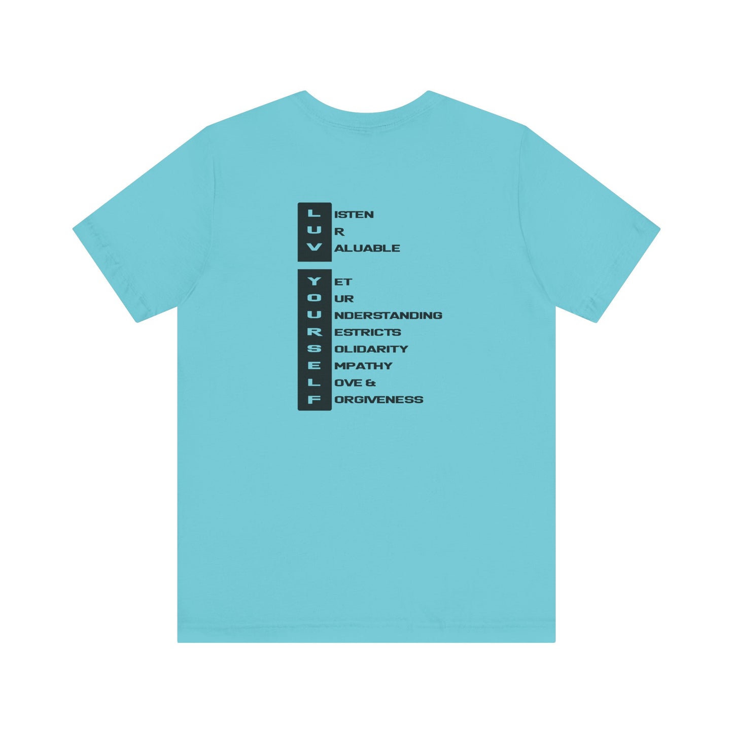 Men's Luv Yourself Unisex Tee for Everyday Wear, Graphic Short Sleeve Shirt, Gift for Friends, Summer Wardrobe Essential, Birthday Present, [...]