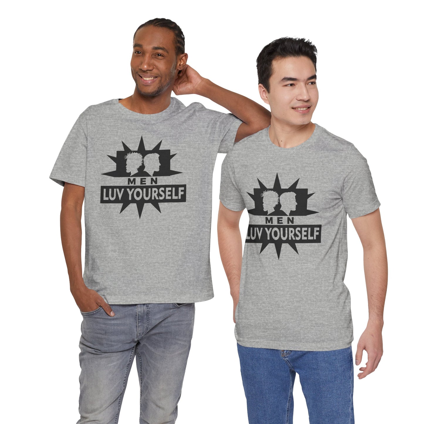 Men's Luv Yourself Unisex Tee for Everyday Wear, Graphic Short Sleeve Shirt, Gift for Friends, Summer Wardrobe Essential, Birthday Present, [...]